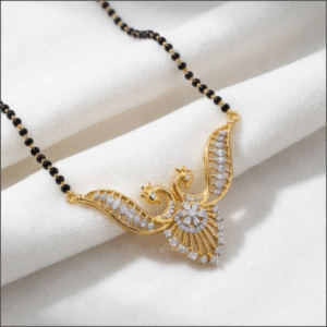 Regal Peacock Diamond Mangalsutra